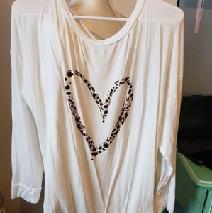 Heart print top